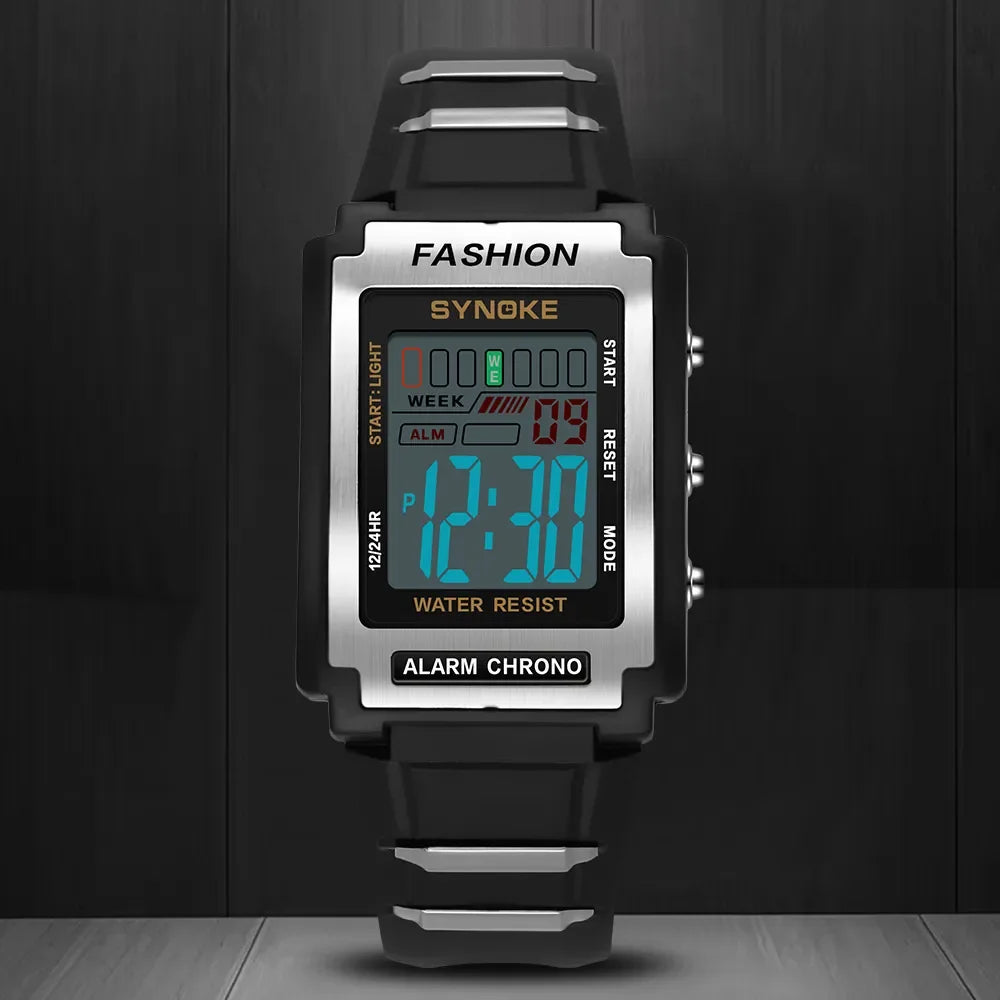 SYNOKE Retro Digital Sports Watch