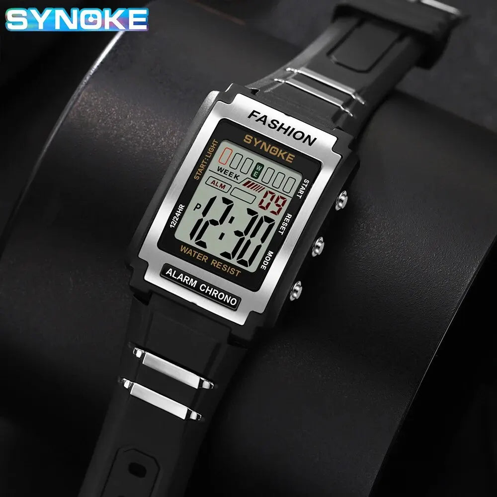 SYNOKE Retro Digital Sports Watch