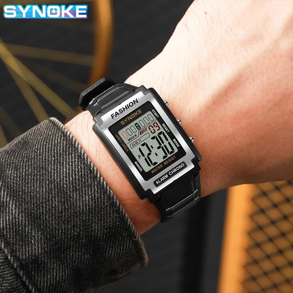 SYNOKE Retro Digital Sports Watch